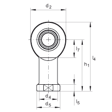 桿端軸承 GIR10-DO, 根據(jù) DIN ISO 12 240-4 標準，帶右旋內(nèi)螺紋，需維護