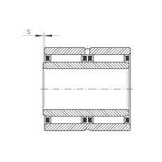 滾針軸承 NAO30X45X26-ZW-ASR1, 無擋邊，雙列