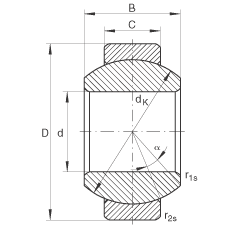 關節(jié)軸承 GE12-FO, 根據(jù) DIN ISO 12 240-1 標準，需維護