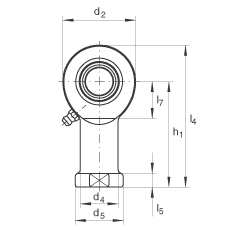 桿端軸承 GIR70-DO-2RS, 根據(jù) DIN ISO 12 240-4 標(biāo)準(zhǔn)，帶右旋內(nèi)螺紋，需維護(hù)，兩側(cè)唇密封
