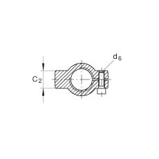 液壓桿端軸承 GIHNRK160-LO, 根據(jù) DIN ISO 12 240-4 標準，帶右旋螺紋夾緊裝置，需維護