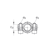液壓桿端軸承 GIHNRK40-LO, 根據(jù) DIN ISO 12 240-4 標(biāo)準(zhǔn)，帶右旋螺紋夾緊裝置，需維護(hù)