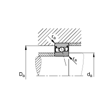 主軸軸承 HSS71906-E-T-P4S, 調(diào)節(jié)，成對(duì)安裝，接觸角 α = 25°，兩側(cè)唇密封，非接觸，限制公差