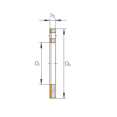推力墊圈 EGW22-E40, 推力墊圈，免維護，帶鋼襯