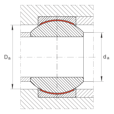 關(guān)節(jié)軸承 GE14-PW, 根據(jù) DIN ISO 12 240-1 標(biāo)準(zhǔn)，尺寸系列 K，免維護(hù)