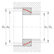 角接觸關(guān)節(jié)軸承 GE100-SW, 根據(jù) DIN ISO 12 240-2 標(biāo)準(zhǔn)，免維護(hù)