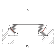 推力關(guān)節(jié)軸承 GE60-AW, 根據(jù) DIN ISO 12 240-3 標準，免維護