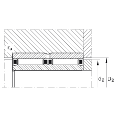 滾針軸承 NAO30X45X26-ZW-ASR1, 無擋邊，雙列